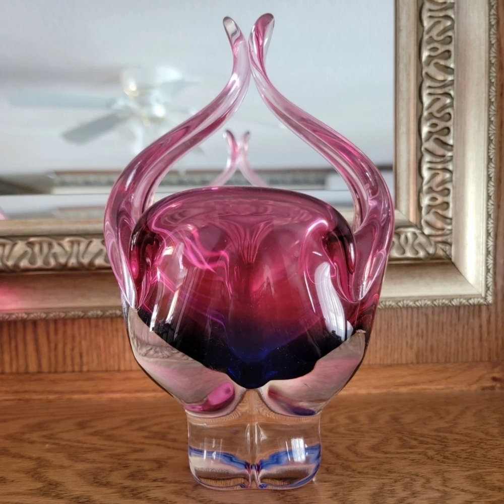 Vintage Art Glass , By Josef Hospodka for Chribska Glassworks in Czechoslovakia.